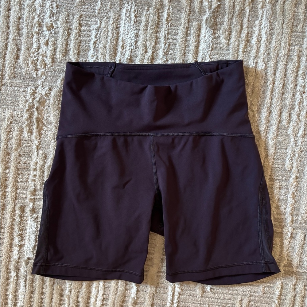 Lululemon Plum Highwaisted Biker Shorts